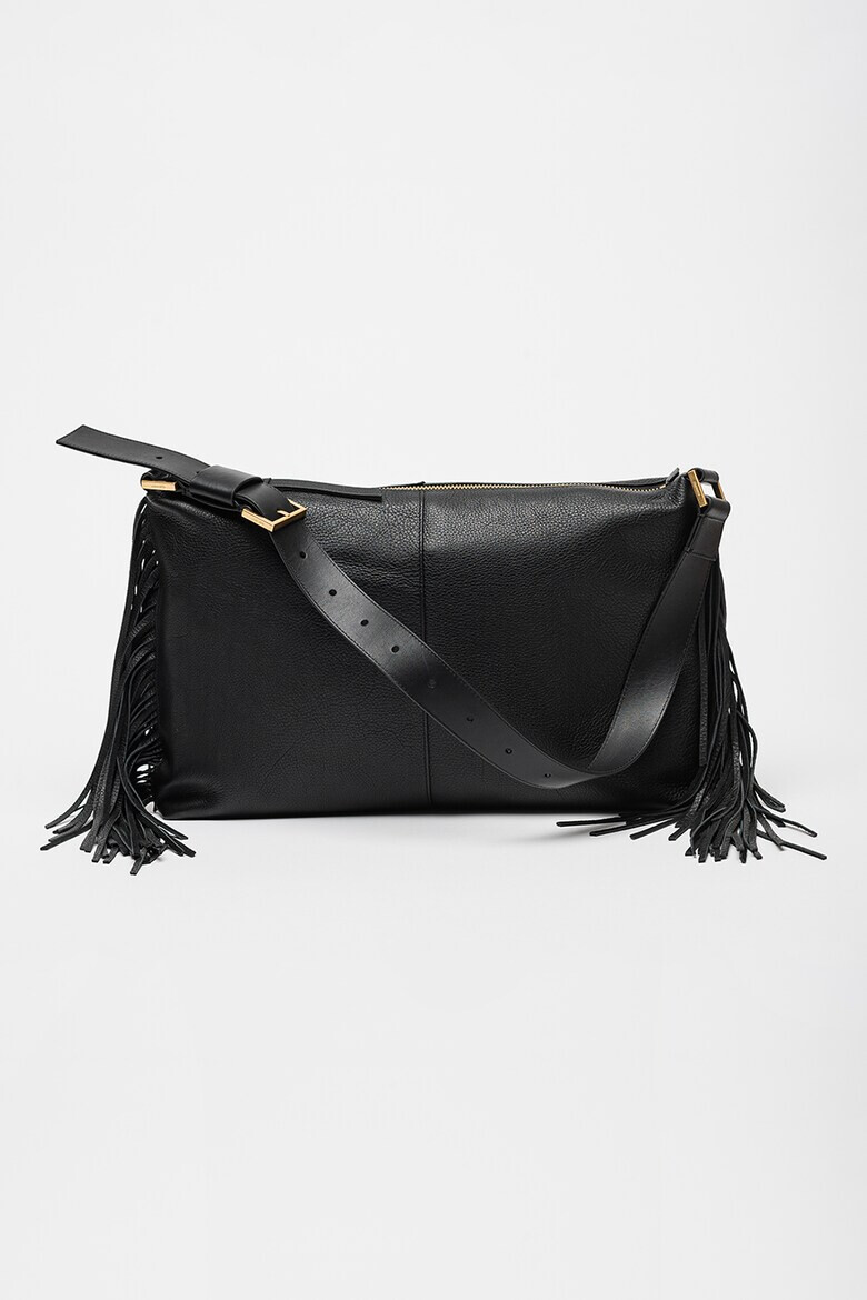 AllSaints Кожена чанта за рамо Edbury - Черен - Pepit.bg