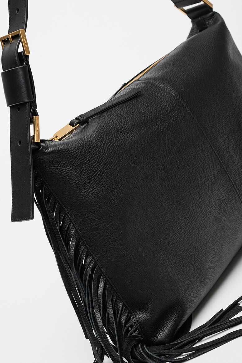 AllSaints Кожена чанта за рамо Edbury - Черен - Pepit.bg