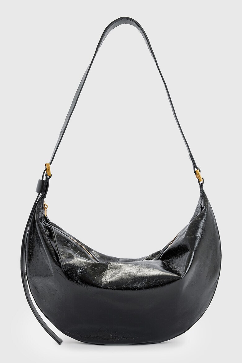 AllSaints Кожена чанта за рамо Half Moon - Pepit.bg