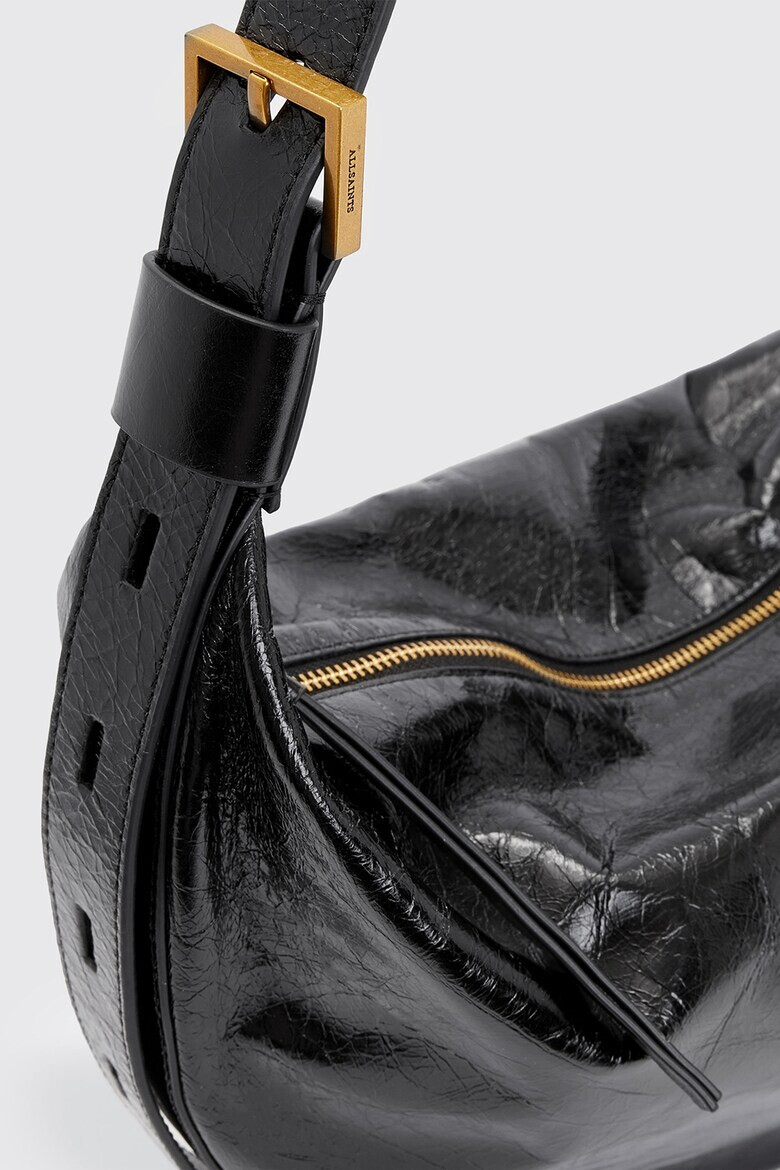 AllSaints Кожена чанта за рамо Half Moon - Pepit.bg