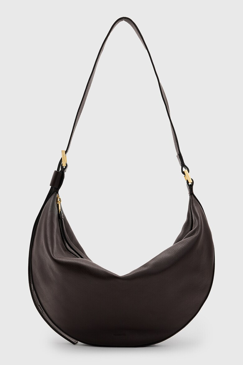 AllSaints Кожена чанта за рамо Half Moon - Pepit.bg