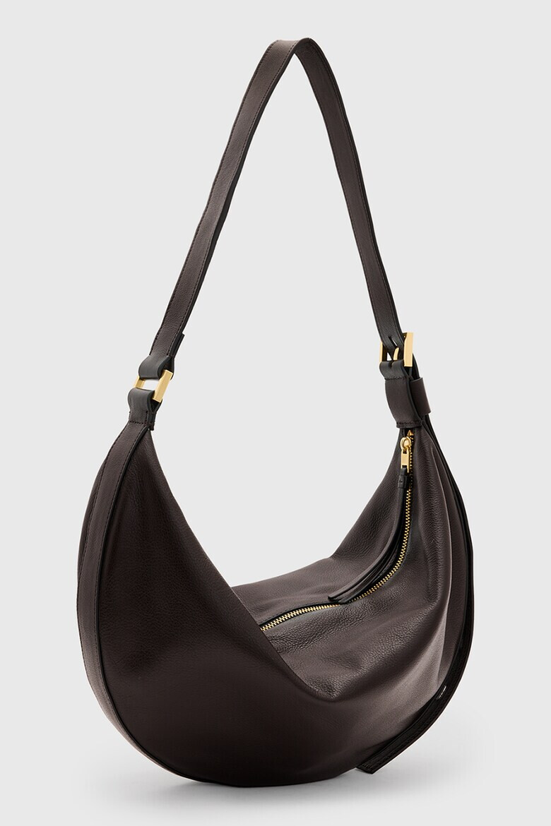 AllSaints Кожена чанта за рамо Half Moon - Pepit.bg