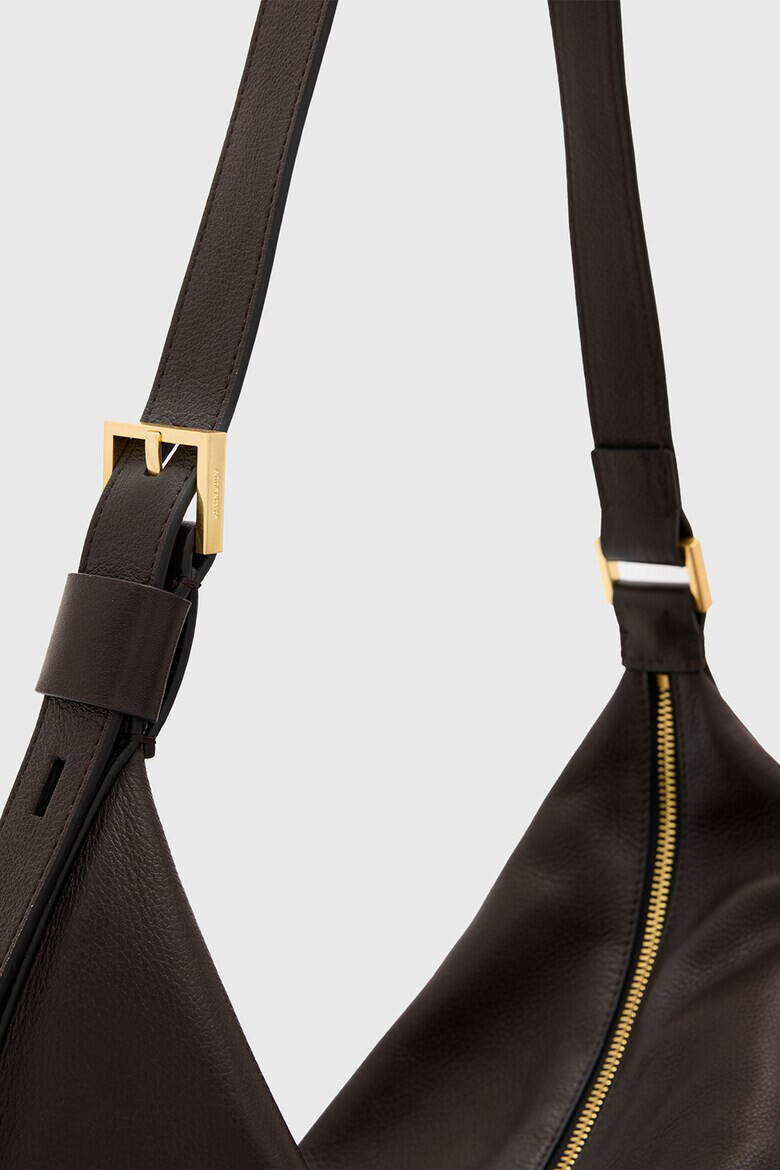 AllSaints Кожена чанта за рамо Half Moon - Pepit.bg