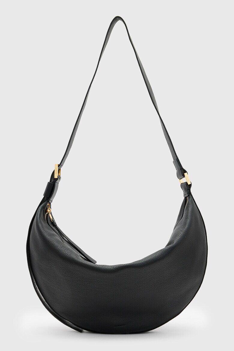 AllSaints Кожена чанта за рамо Half Moon - Pepit.bg