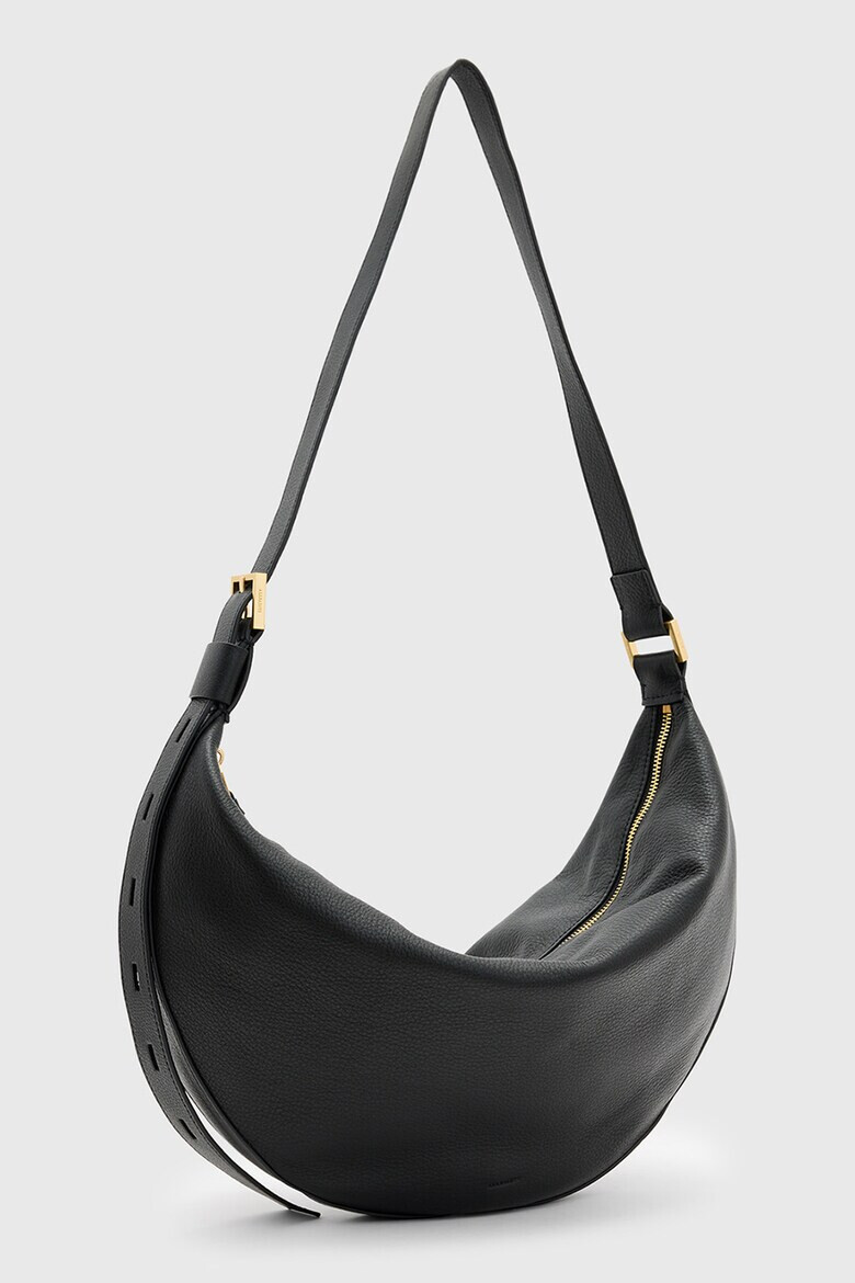 AllSaints Кожена чанта за рамо Half Moon - Pepit.bg