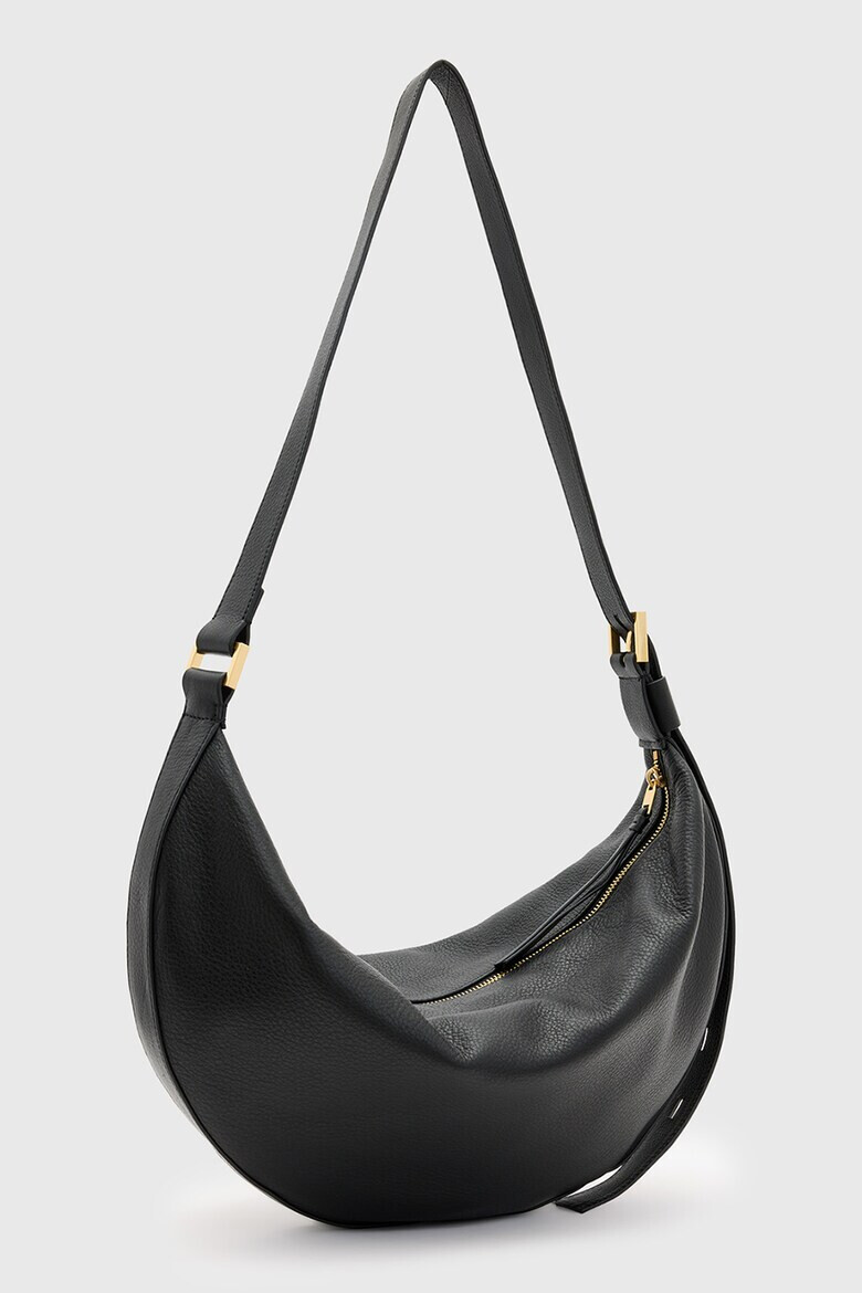AllSaints Кожена чанта за рамо Half Moon - Pepit.bg