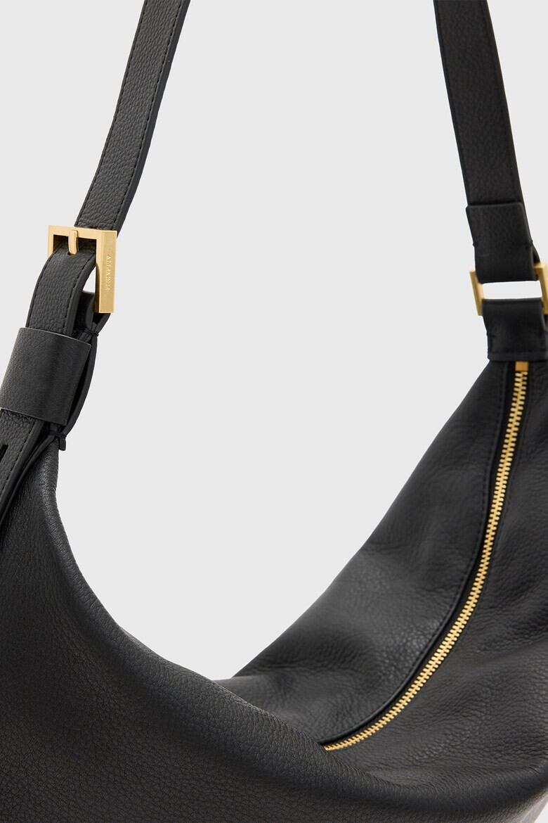AllSaints Кожена чанта за рамо Half Moon - Pepit.bg