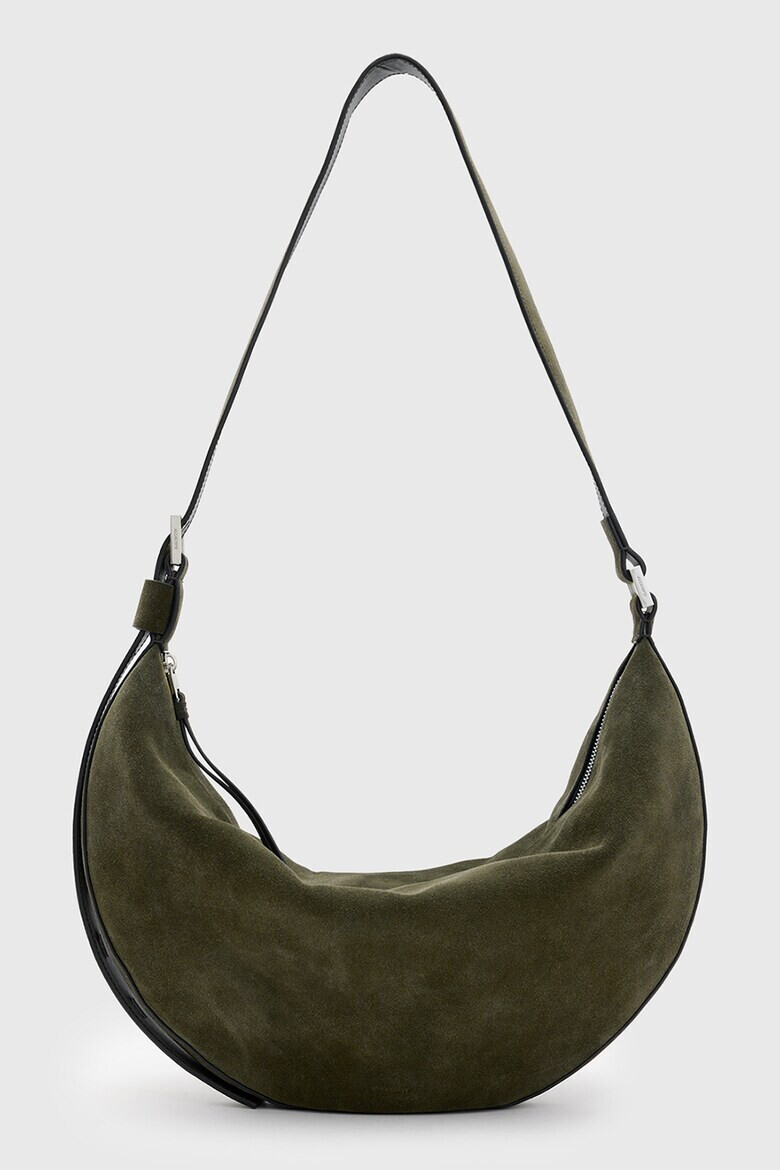 AllSaints Кожена чанта за рамо Half Moon - Pepit.bg