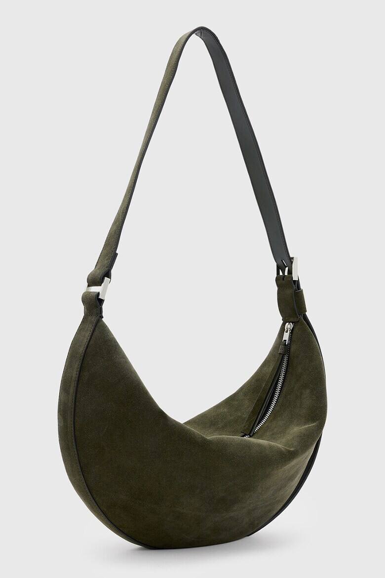 AllSaints Кожена чанта за рамо Half Moon - Pepit.bg