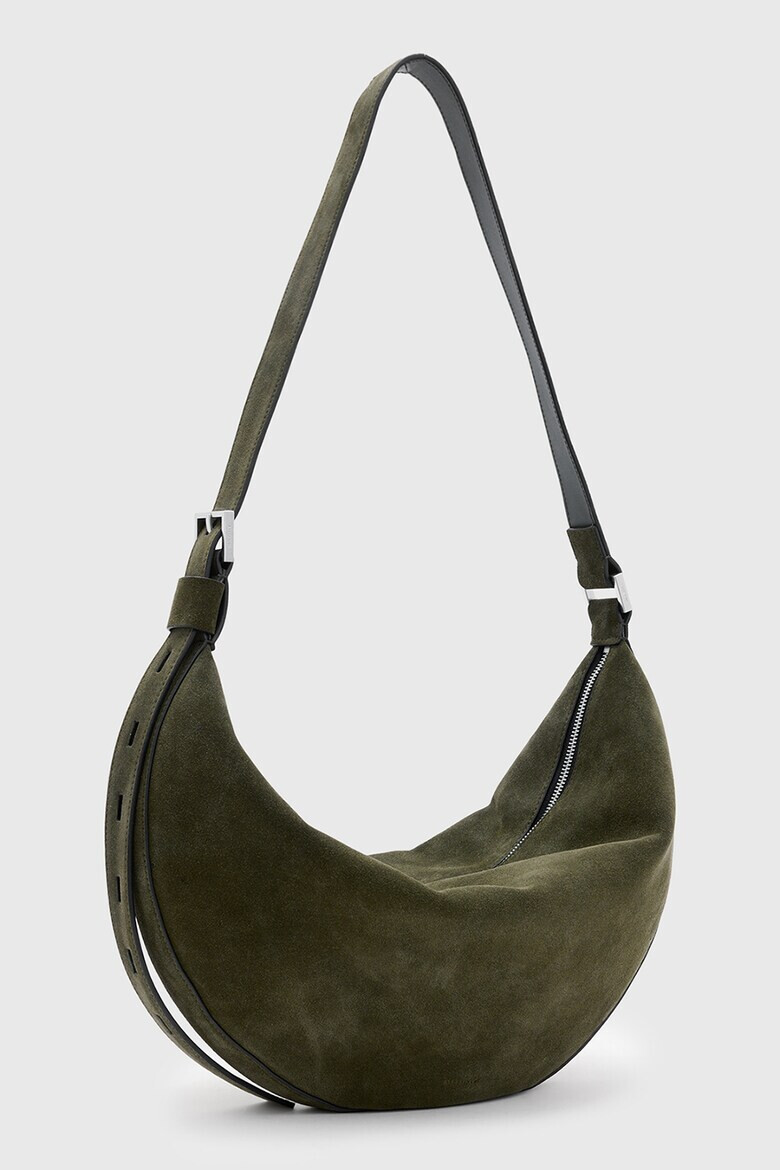 AllSaints Кожена чанта за рамо Half Moon - Pepit.bg