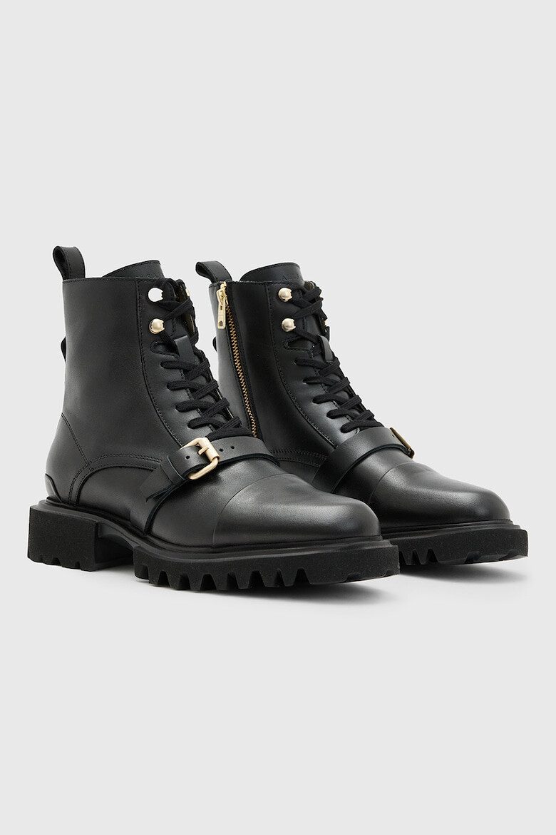 AllSaints Кожени боти с масивен ток - Pepit.bg