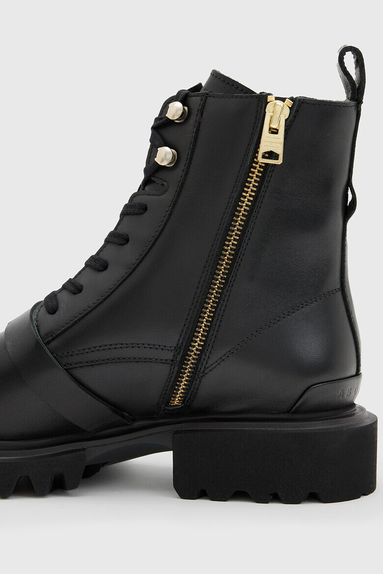 AllSaints Кожени боти с масивен ток - Pepit.bg