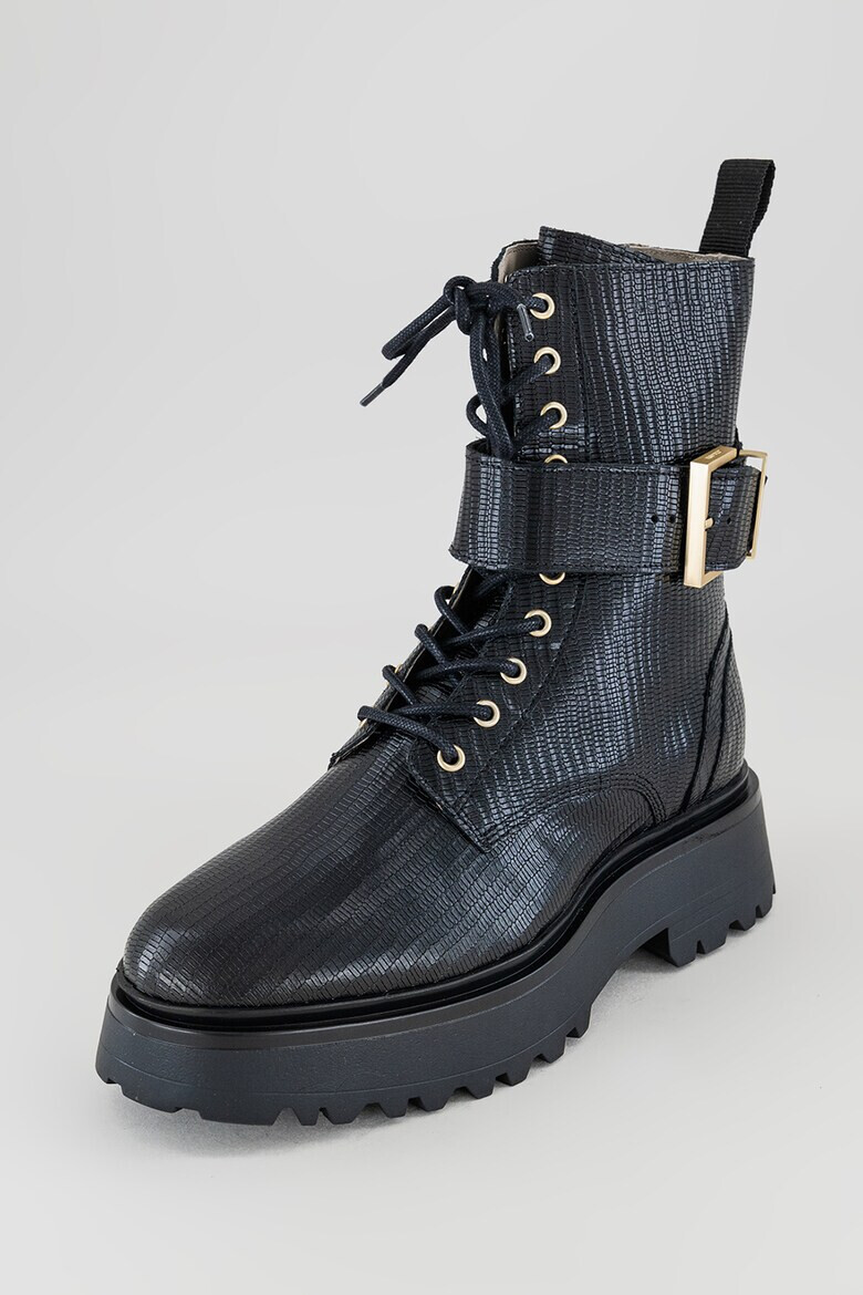AllSaints Кожени боти с релеф - Pepit.bg
