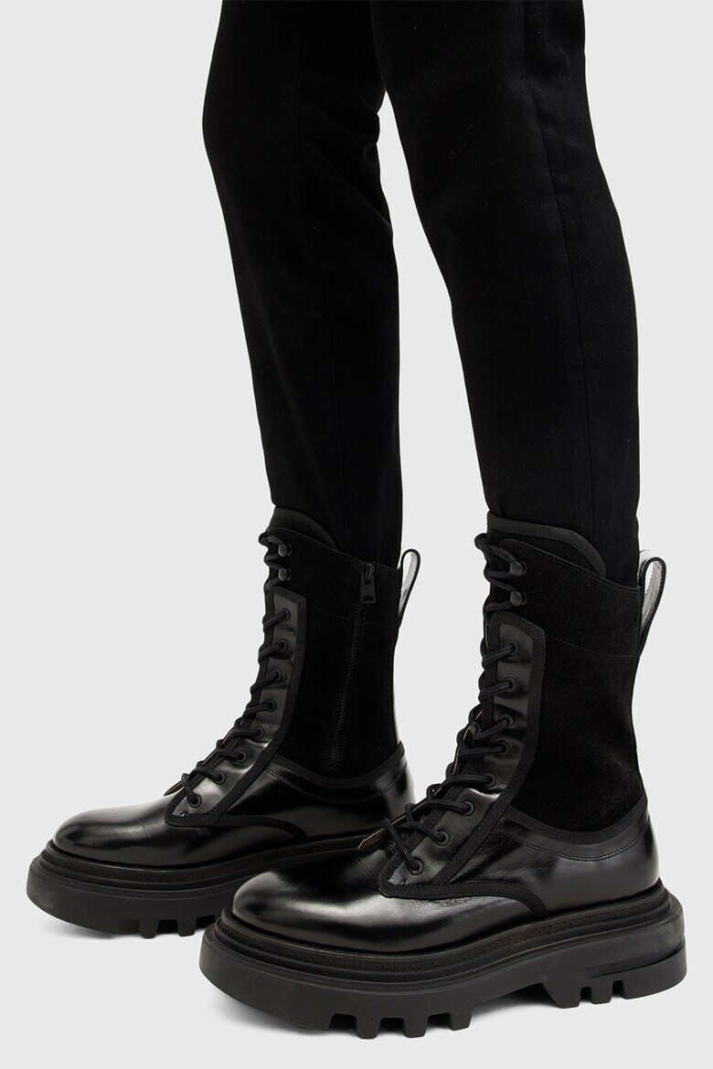 AllSaints Кожени боти с цип - Pepit.bg