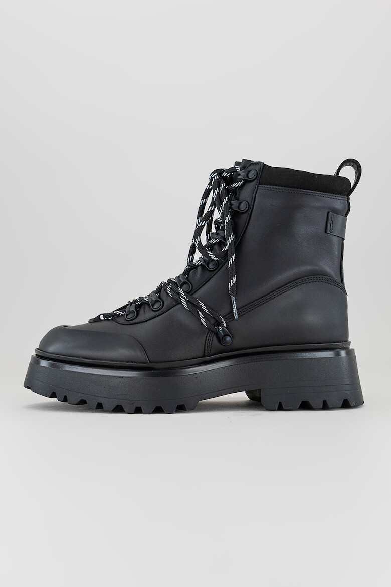 AllSaints Кожени боти с велур - Pepit.bg