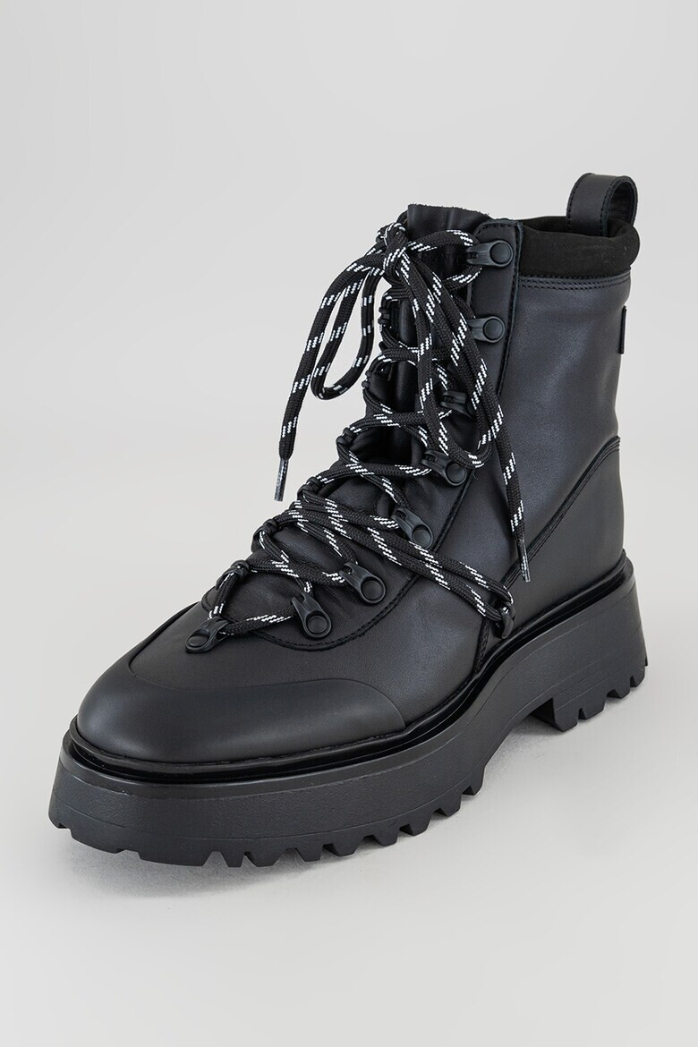 AllSaints Кожени боти с велур - Pepit.bg