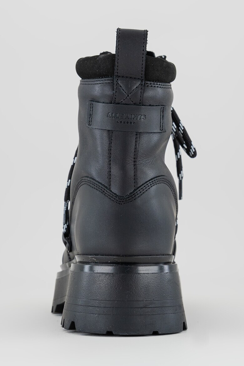 AllSaints Кожени боти с велур - Pepit.bg