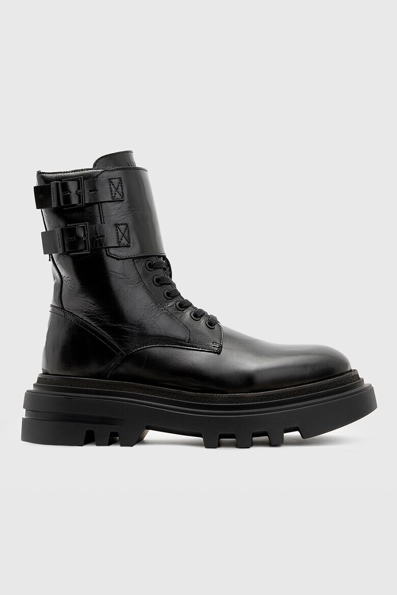 AllSaints Кожени боти с каишка с тока - Pepit.bg