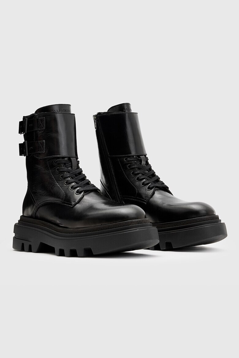 AllSaints Кожени боти с каишка с тока - Pepit.bg