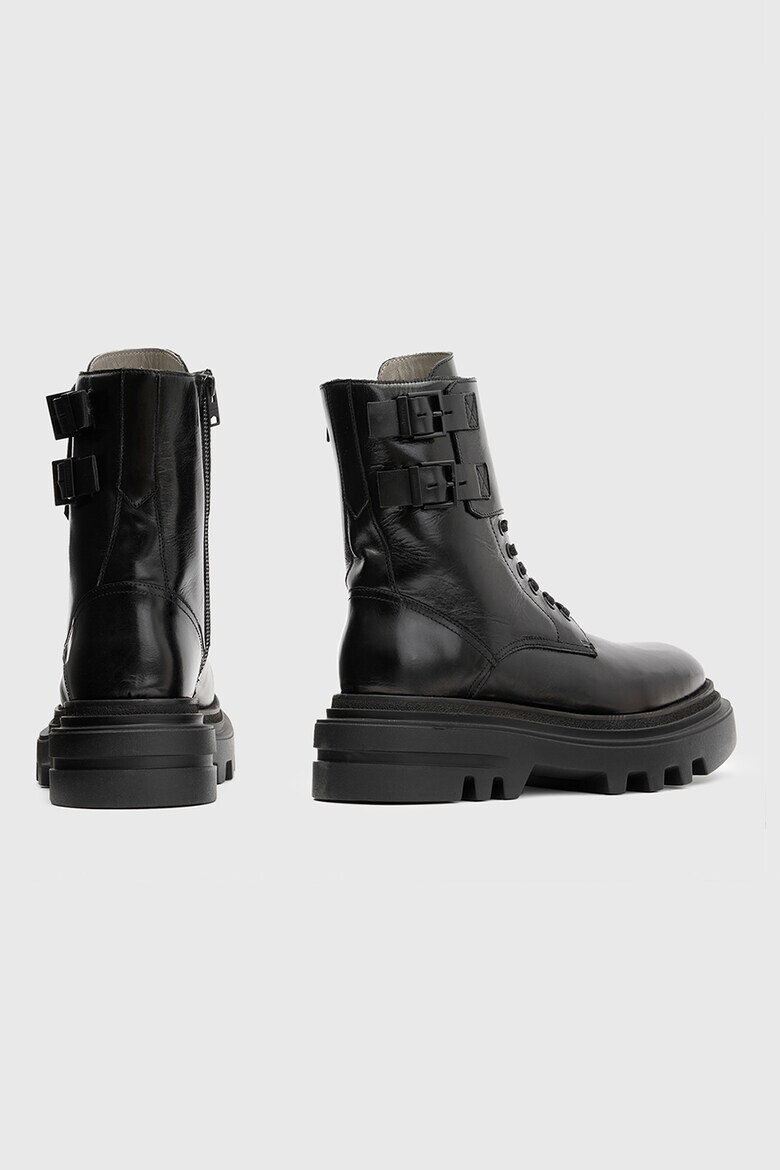 AllSaints Кожени боти с каишка с тока - Pepit.bg