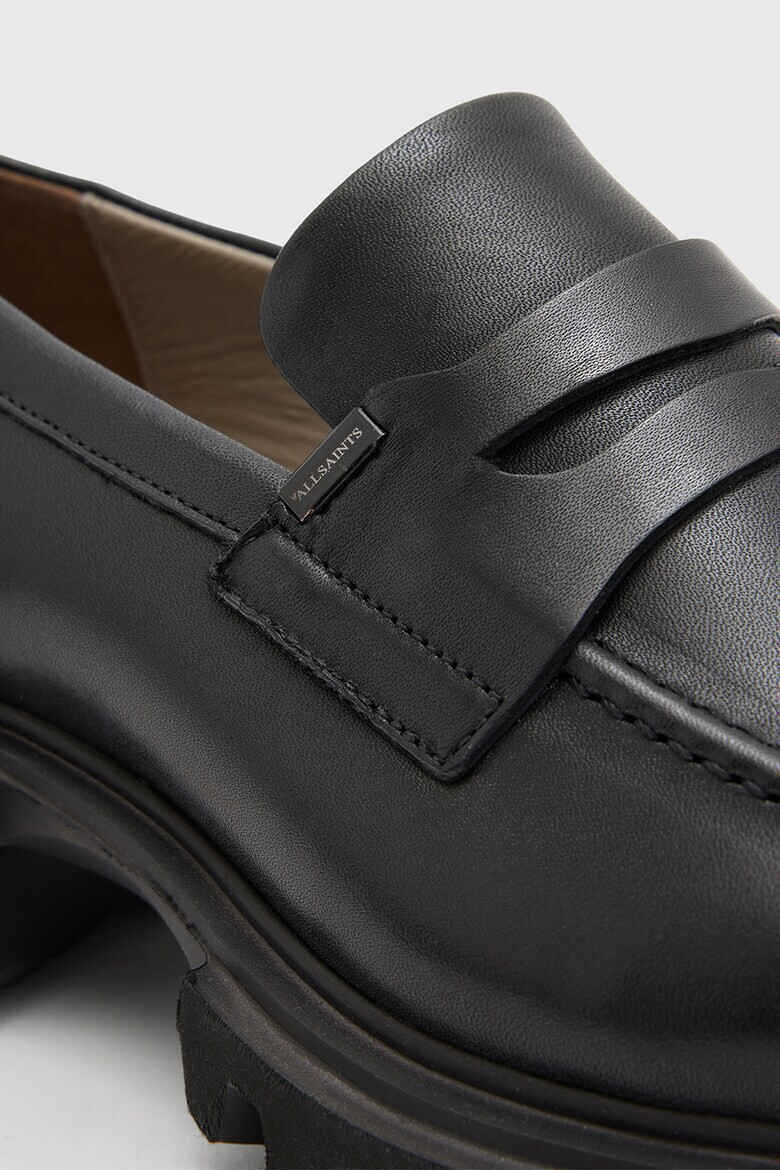 AllSaints Кожени мокасини с ток - Pepit.bg
