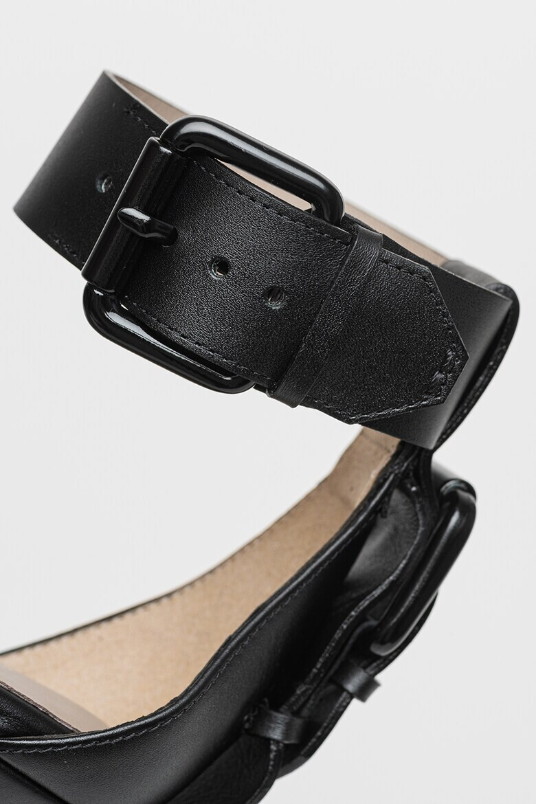 AllSaints Кожени сандали Noir - Pepit.bg