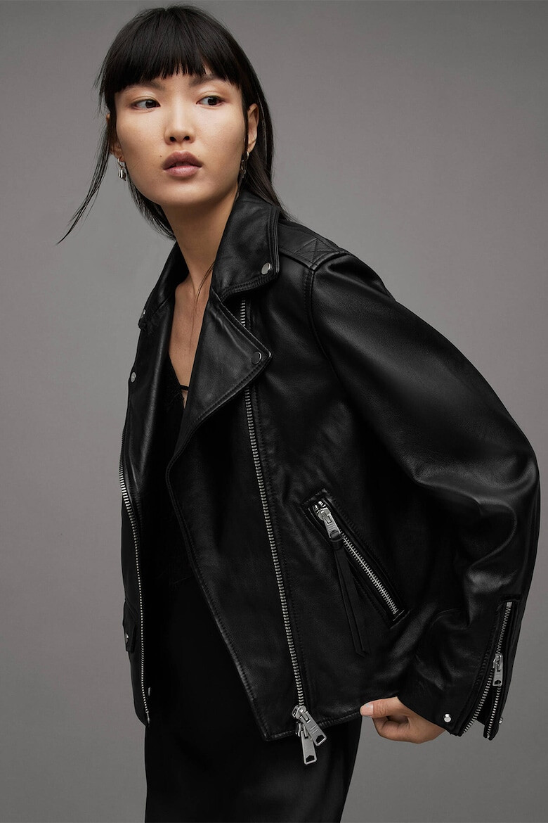 AllSaints Кожено яке Lyra - Черен - Pepit.bg