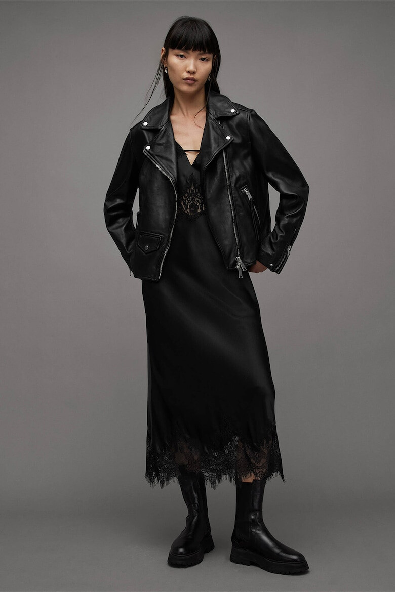 AllSaints Кожено яке Lyra - Черен - Pepit.bg