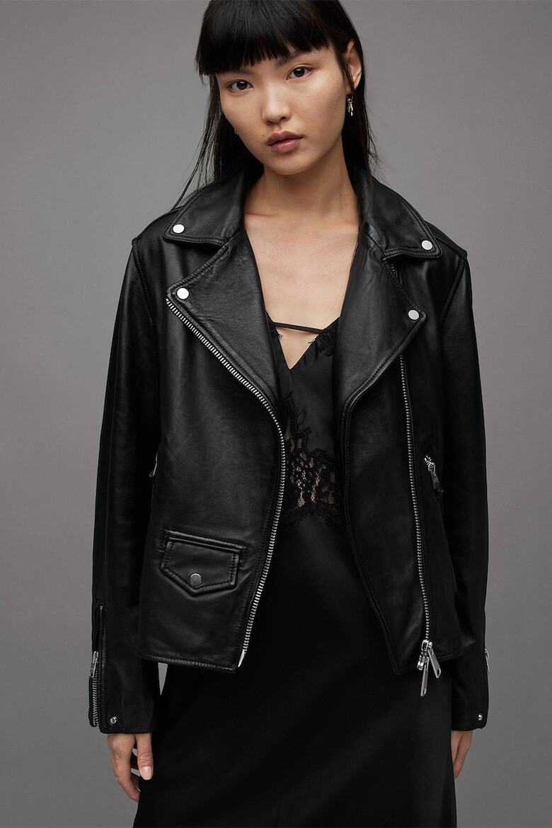 AllSaints Кожено яке Lyra - Черен - Pepit.bg