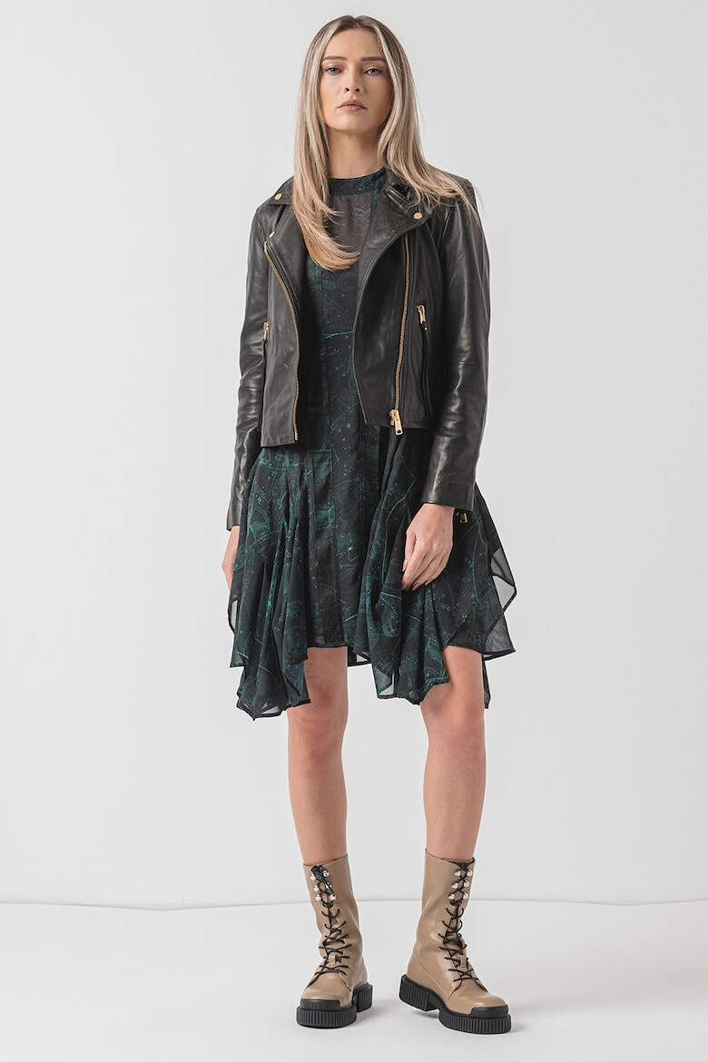 AllSaints Кожено яке слим Dalby - Pepit.bg