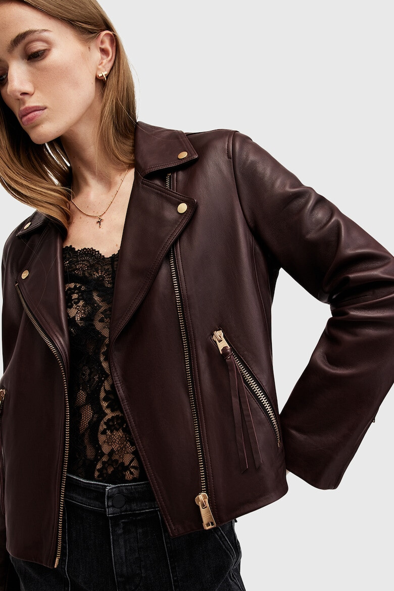 AllSaints Кожено слим яке Dalby - Pepit.bg
