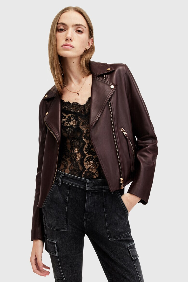 AllSaints Кожено слим яке Dalby - Pepit.bg