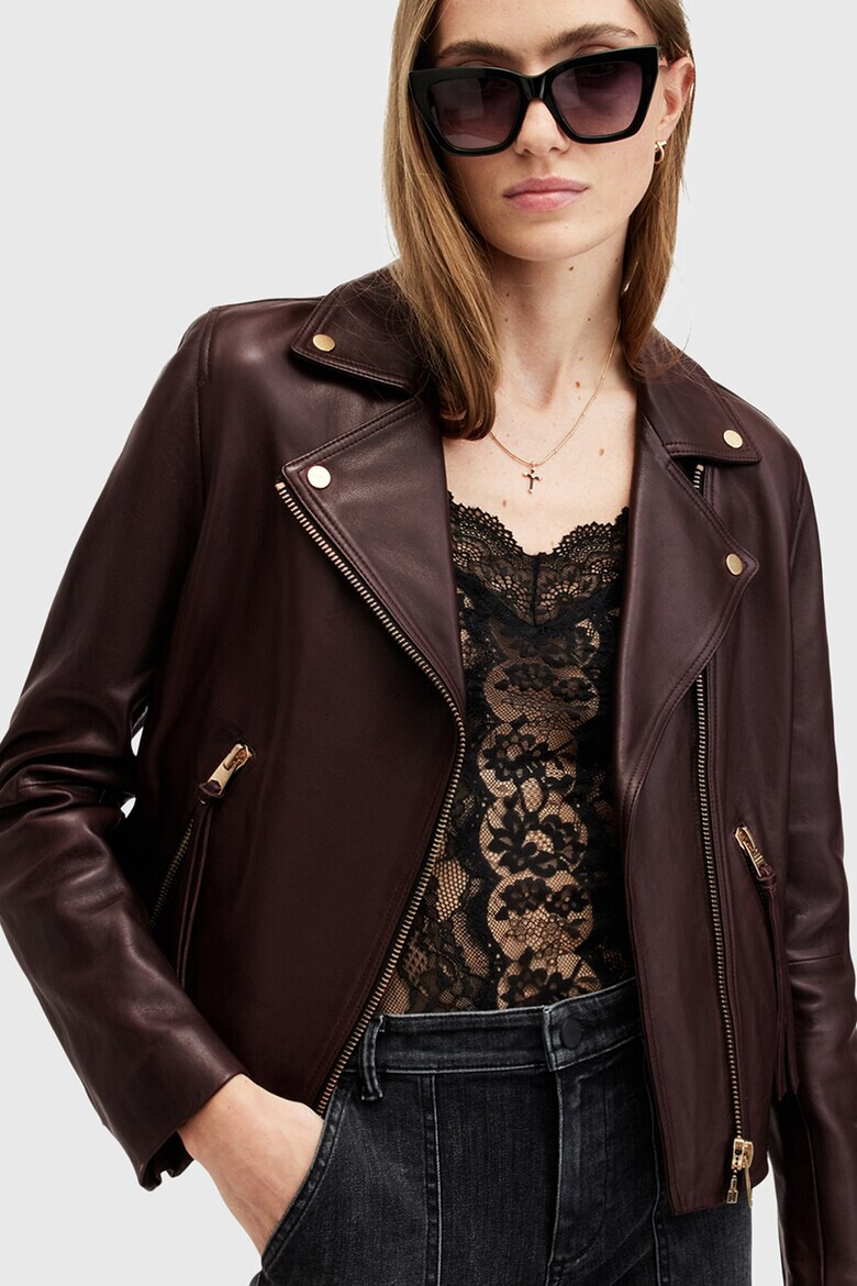 AllSaints Кожено слим яке Dalby - Pepit.bg