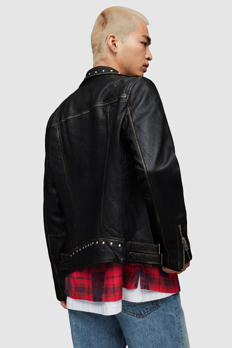 AllSaints Кожено яке Luke с капси - Pepit.bg