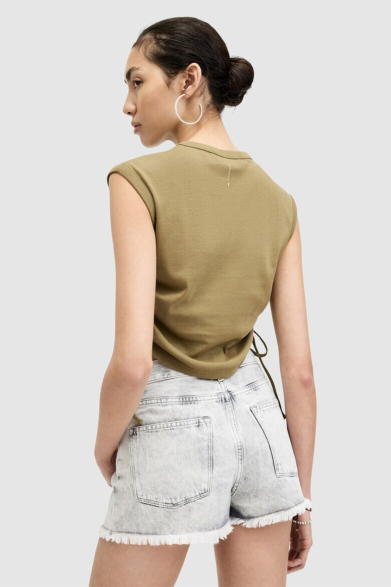 AllSaints Къс топ Sonny с връзки встрани - Pepit.bg