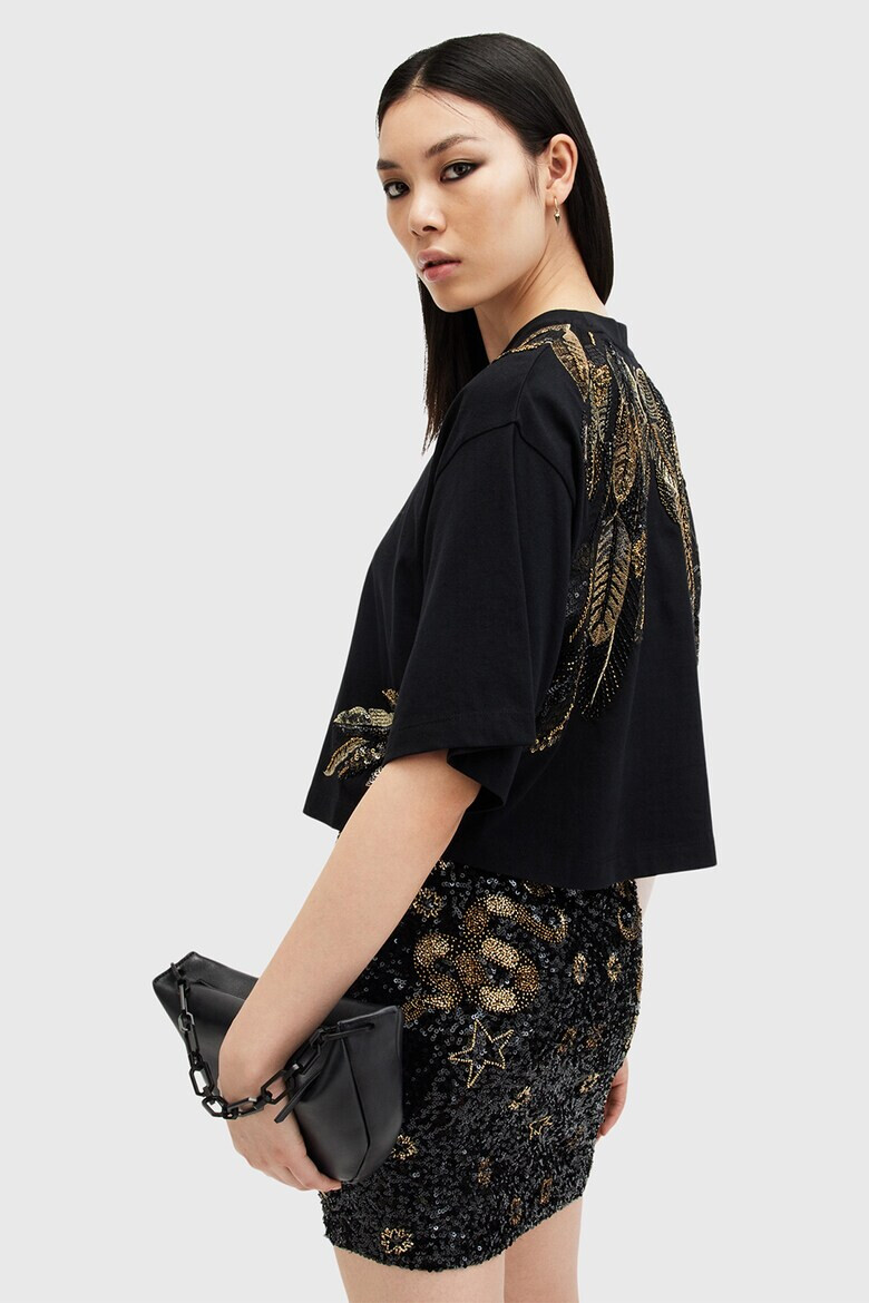 AllSaints Къса памучна тениска Mel - Pepit.bg