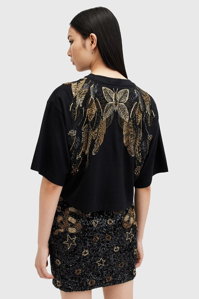AllSaints Къса памучна тениска Mel - Pepit.bg