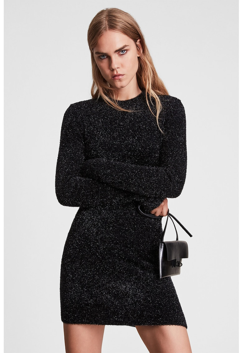 AllSaints Къса рокля с бляскав ефект - Pepit.bg