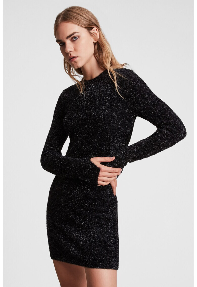 AllSaints Къса рокля с бляскав ефект - Pepit.bg