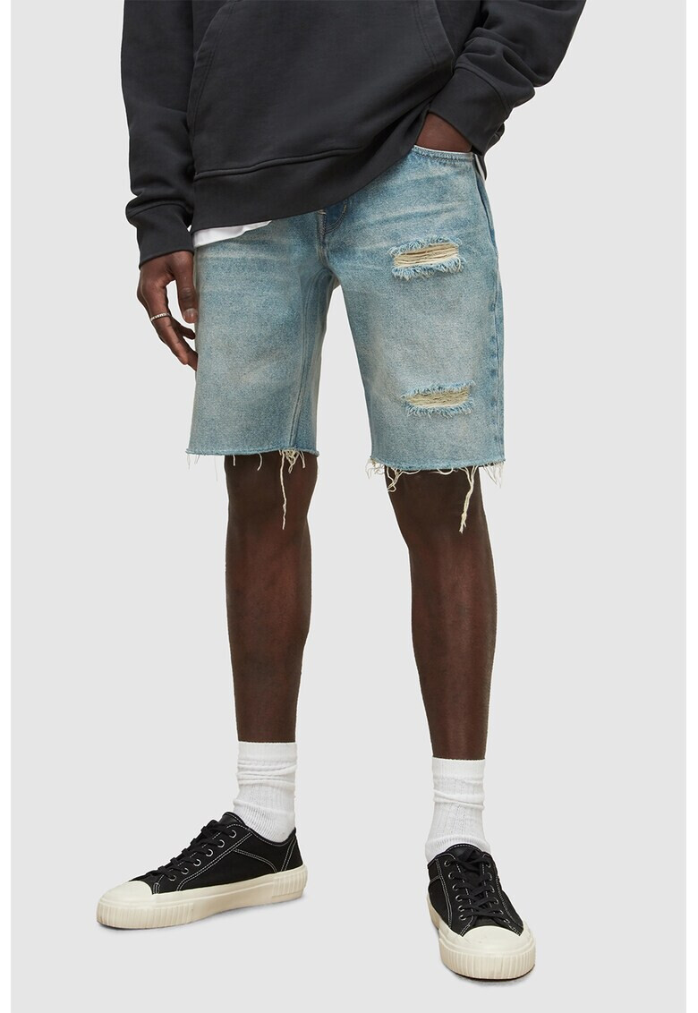 AllSaints Къси дънки Switch с протрити зони - Pepit.bg