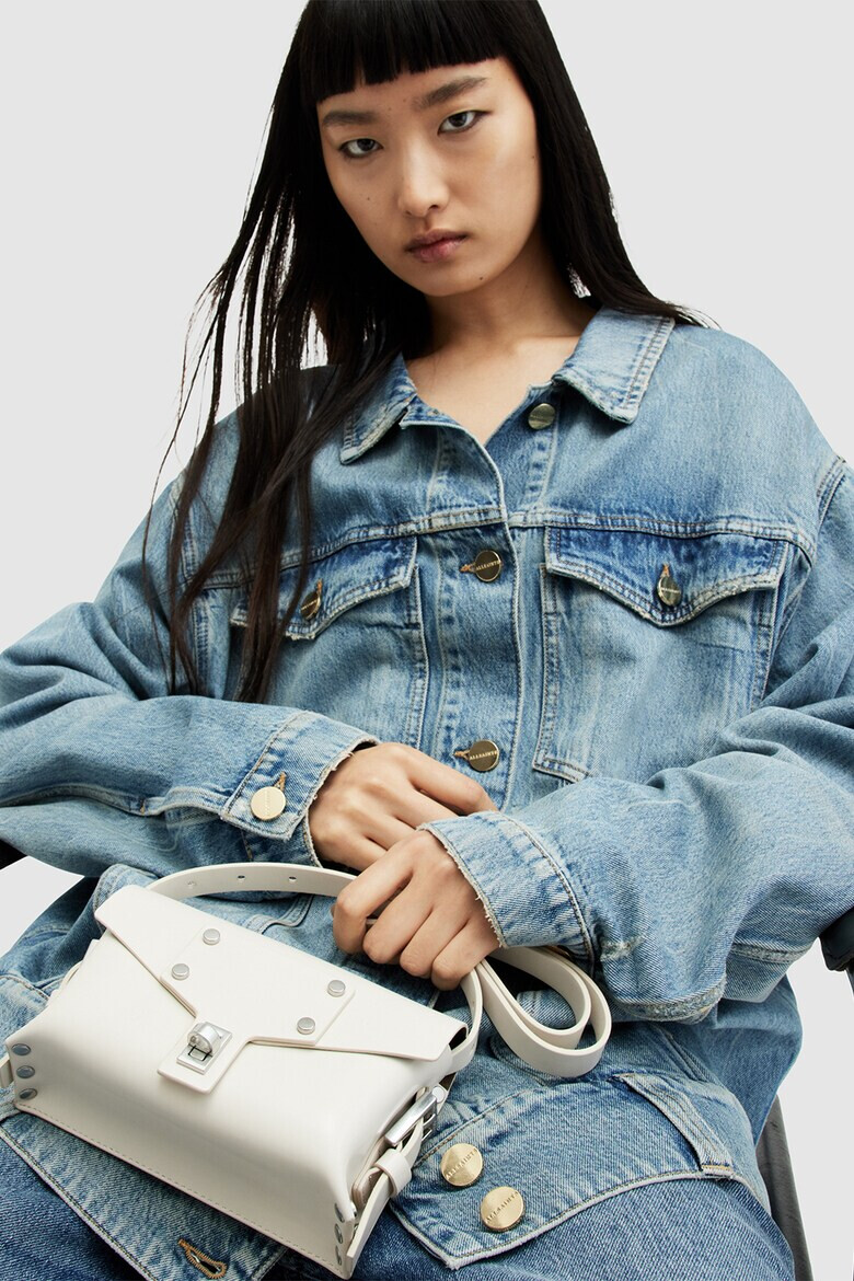 AllSaints Мини кожена чанта Miro през рамо - Pepit.bg