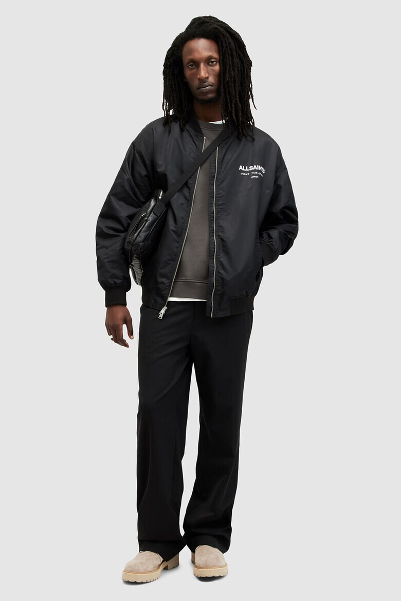 AllSaints Памучен суитшърт Underground Tъмносив - Pepit.bg