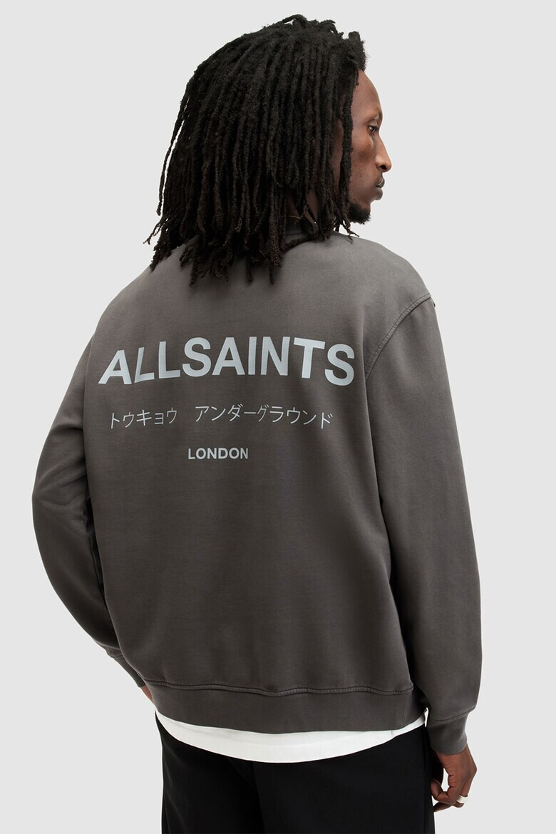 AllSaints Памучен суитшърт Underground Tъмносив - Pepit.bg