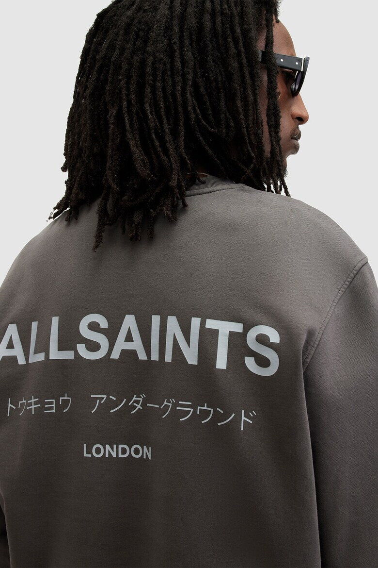 AllSaints Памучен суитшърт Underground Tъмносив - Pepit.bg
