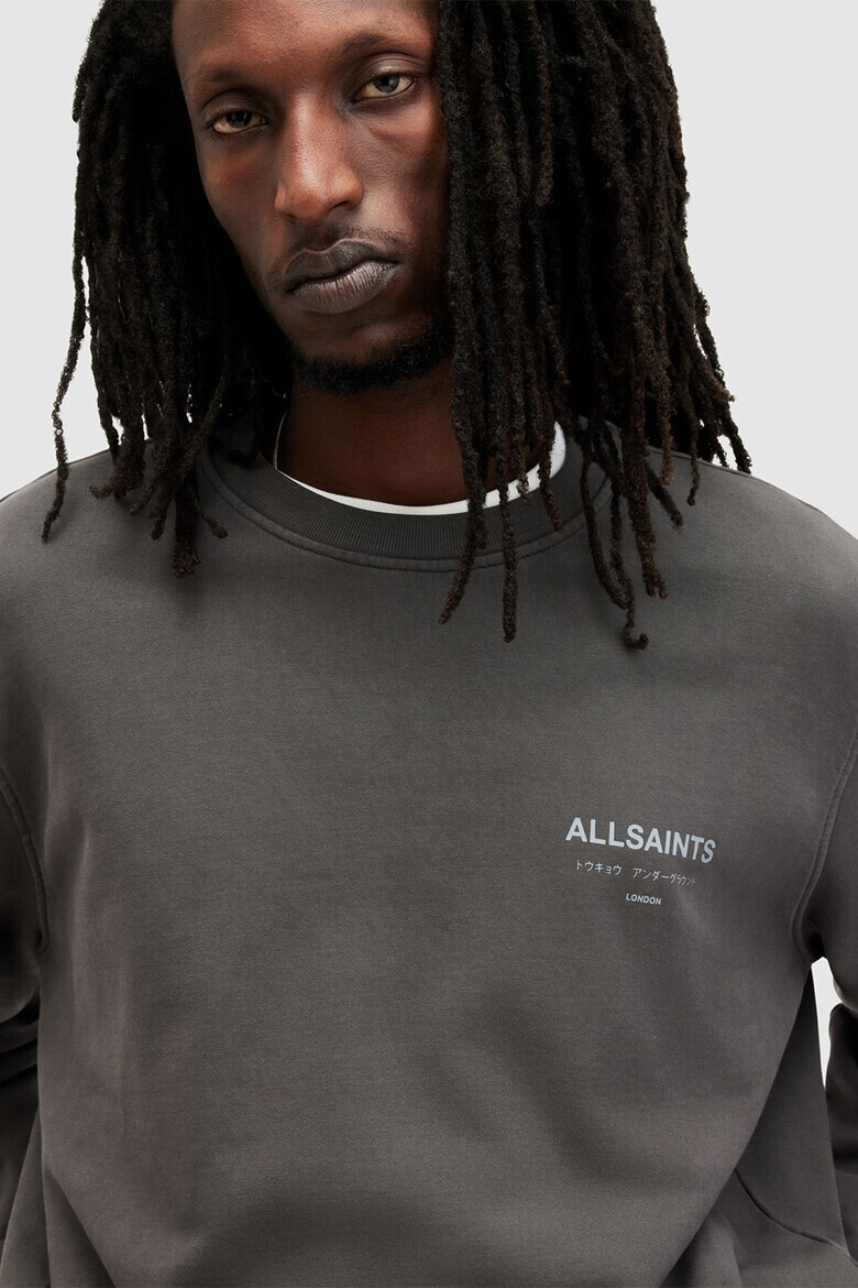 AllSaints Памучен суитшърт Underground Tъмносив - Pepit.bg