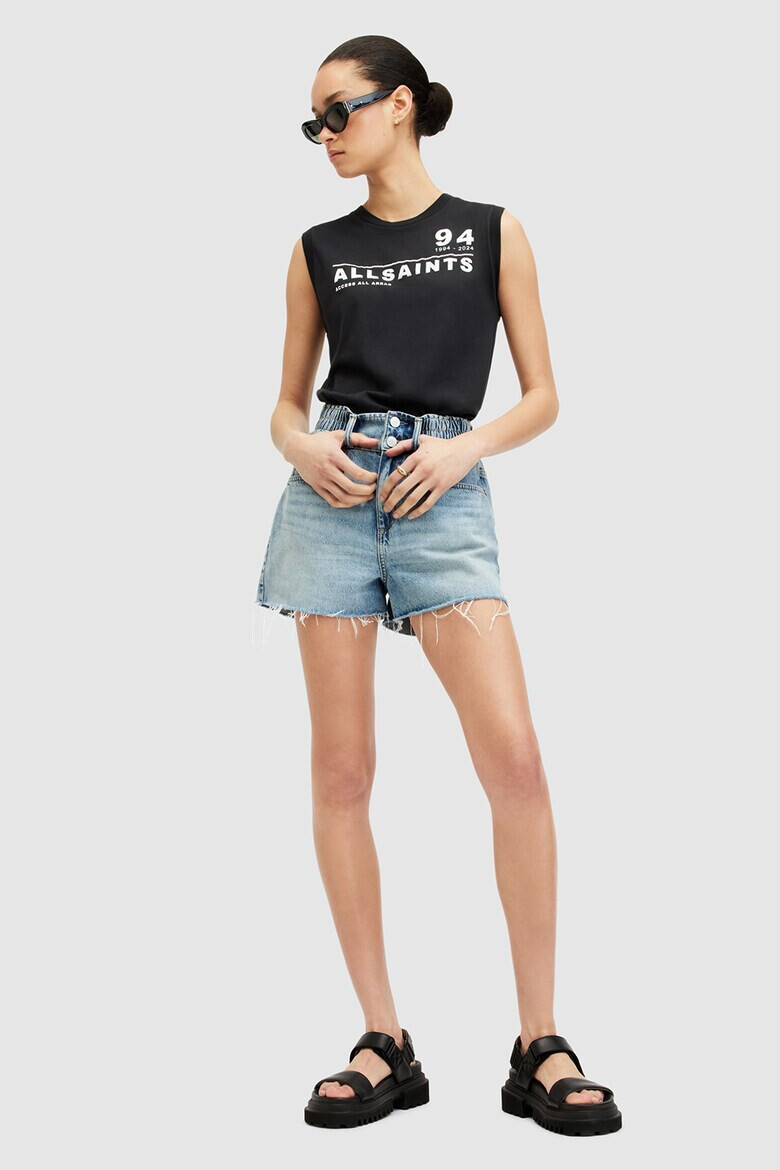 AllSaints Памучен топ Access Imogen с лого - Pepit.bg