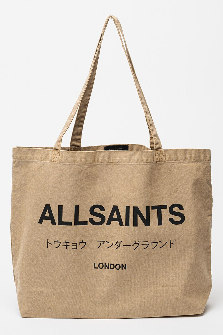 AllSaints Памучна чанта с лого - Pepit.bg