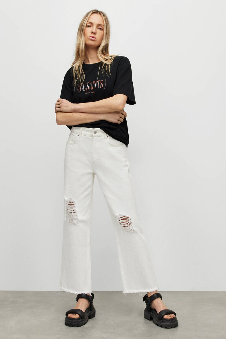 AllSaints Памучна тениска с лого - Pepit.bg