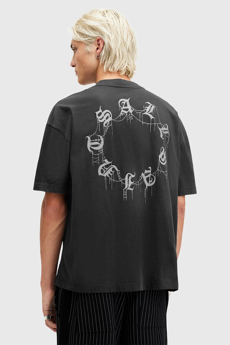 AllSaints Памучна тениска с лого - Pepit.bg