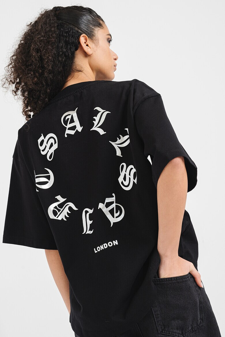 AllSaints Памучна тениска с шарка - Pepit.bg